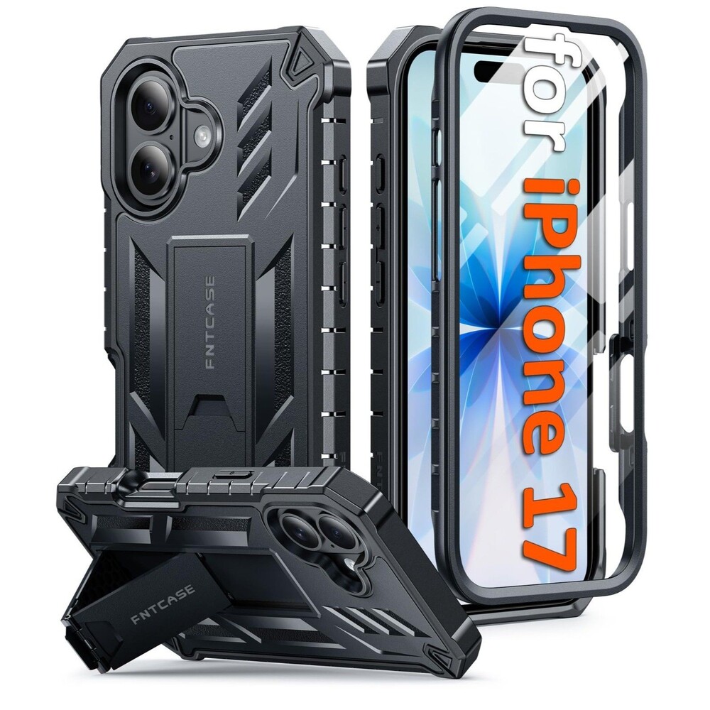 FNTCASE For iPhone 17 Case 6.3" Military Drop Shockproof Cover BuiltIn Kickstand